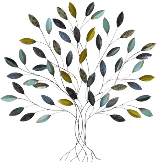 Kirkland's Home Blue And Yellow Tree Wall Plaque- Wall Plaques