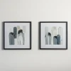 Kirkland's Home Blue Arch Abstract Framed Art Prints, Set Of 2- Framed Art