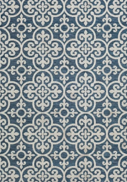Kirkland's Home Blue Auckland Tile Outdoor Area Rug, 6X9- Outdoor Rugs