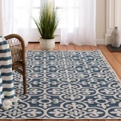 Kirkland's Home Blue Auckland Tile Outdoor Area Rug, 7X9- Outdoor Rugs