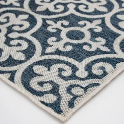 Kirkland's Home Blue Auckland Tile Outdoor Area Rug, 7X9- Outdoor Rugs
