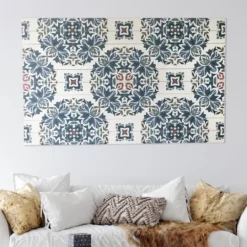 Kirkland's Home Blue Azulejo Wood Wall Plaque- Wall Plaques