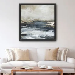 Kirkland's Home Blue Bay Framed Canvas Art Print, 42X42 In.- Canvas Art