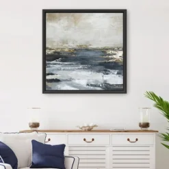 Kirkland's Home Blue Bay Framed Canvas Art Print, 30X30 In.- Canvas Art