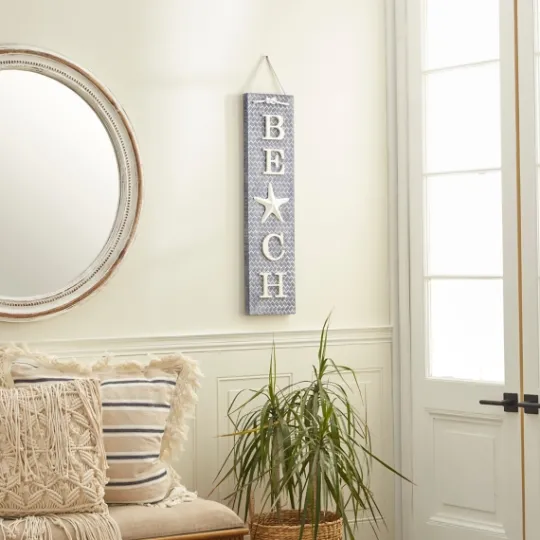 Kirkland's Home Blue Beach Starfish Wall Sign- Wall Quotes & Signs