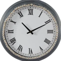 Kirkland's Home Blue Beaded Roman Numeral Clock- Clocks
