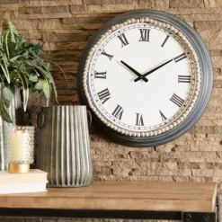 Kirkland's Home Blue Beaded Roman Numeral Clock- Clocks