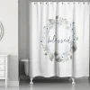 Kirkland's Home Blue Blessed Floral Wreath Shower Curtain- Shower Curtains