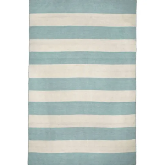 Kirkland's Home Blue Cabana Stripe Indoor/Outdoor Area Rug, 8X11- Outdoor Rugs