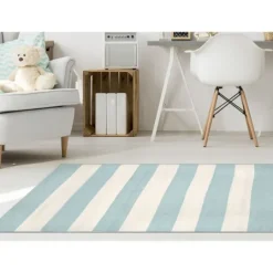 Kirkland's Home Blue Cabana Stripe Indoor/Outdoor Area Rug, 7X9- Outdoor Rugs