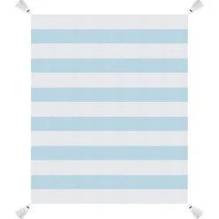 Kirkland's Home Blue Cabana Stripe Tassel Throw- Blankets & Throws