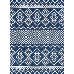 Kirkland's Home Blue Cassie Global Outdoor Area Rug, 5X8- Outdoor Rugs