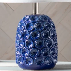 Kirkland's Home Blue Ceramic Coastal Table Lamp- Table Lamps