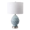 Kirkland's Home Blue Ceramic Geometric Diamond Table Lamp- Table Lamps