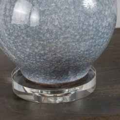 Kirkland's Home Blue Ceramic Hourglass Table Lamp- Table Lamps