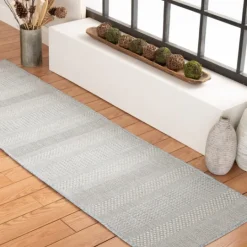 Kirkland's Home Blue Elletta Indoor/Outdoor Area Rug, 2X7- Outdoor Rugs