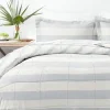 Kirkland's Home Blue Faded Stripe 3-Pc. Queen Comforter Set- Comforters