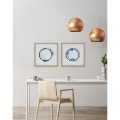 Kirkland's Home Blue Flash Framed Art Prints, Set Of 2- Framed Art