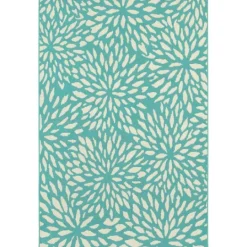 Kirkland's Home Blue Floral Burst Outdoor Area Rug, 5X7- Outdoor Rugs