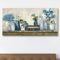 Kirkland's Home Blue Floral Desk Giclee Canvas Print, 40X20 In.- Canvas Art
