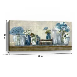 Kirkland's Home Blue Floral Desk Giclee Canvas Print, 40X20 In.- Canvas Art
