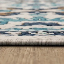 Kirkland's Home Blue Global Ikat Indoor/Outdoor Area Rug, 5X7- Outdoor Rugs