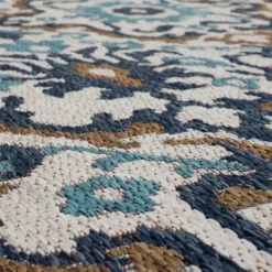 Kirkland's Home Blue Global Ikat Indoor/Outdoor Area Rug, 5X7- Outdoor Rugs