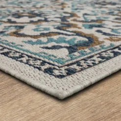 Kirkland's Home Blue Global Ikat Indoor/Outdoor Area Rug, 5X7- Outdoor Rugs
