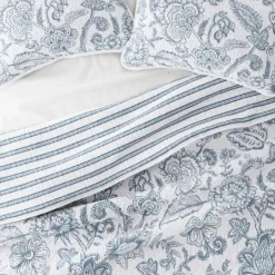 Kirkland's Home Blue Jacobean Reversible 2-Pc. Twin Quilt Set- Quilts