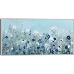 Kirkland's Home Blue Light Garden Framed Canvas Art Print- Framed Art