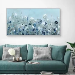 Kirkland's Home Blue Light Garden Framed Canvas Art Print- Framed Art