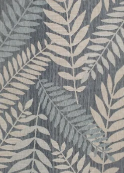 Kirkland's Home Blue Malibu Leafy Outdoor Area Rug, 7X10- Outdoor Rugs