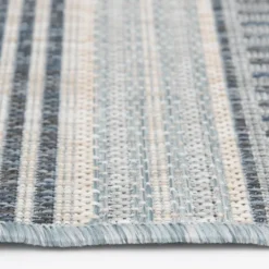 Kirkland's Home Blue Malibu Stripes Outdoor Area Rug, 7X10- Outdoor Rugs