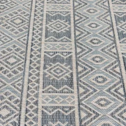 Kirkland's Home Blue Malibu Tribal Outdoor Area Rug, 7X9- Outdoor Rugs
