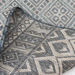 Kirkland's Home Blue Malibu Tribal Outdoor Area Rug, 7X9- Outdoor Rugs