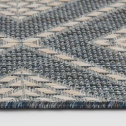Kirkland's Home Blue Malibu Woven Diamond Outdoor Area Rug, 7X9- Outdoor Rugs