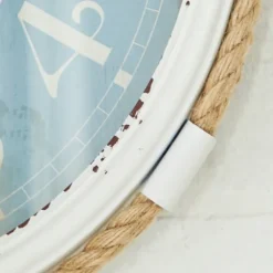 Kirkland's Home Blue Metal And Rope Wall Clock, 17 In.- Clocks