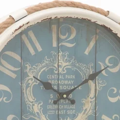 Kirkland's Home Blue Metal And Rope Wall Clock, 17 In.- Clocks