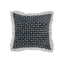 Kirkland's Home Blue Modern Interwoven Accent Pillow- Pillows