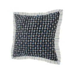 Kirkland's Home Blue Modern Interwoven Accent Pillow- Pillows