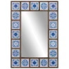 Kirkland's Home Blue Moroccan Tile Framed Mirror- Decorative Mirrors