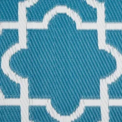 Kirkland's Home Blue Moroccan Trellis Outdoor Area Rug, 4X6- Outdoor Rugs