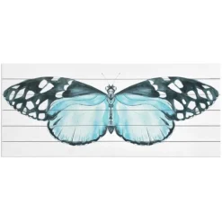 Kirkland's Home Blue Moth Wood Wall Plaque- Wall Plaques