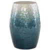 Kirkland's Home Blue Ombre Mosaic Capiz Shell Drum End Table- Accent & End Tables