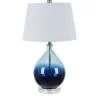 Kirkland's Home Blue Ombre Teardrop Glass Table Lamp- Table Lamps