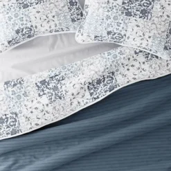 Kirkland's Home Blue Patchwork Reversible 2-Pc. Twin Quilt Set- Quilts