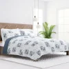 Kirkland's Home Blue Patchwork Reversible 3-Pc. Queen Quilt Set- Quilts