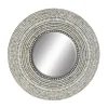 Kirkland's Home Blue Pear Mussel Shell Frame Coastal Wall Mirror- Decorative Mirrors