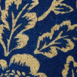 Kirkland's Home Blue Peonies Coir Doormat- Doormats