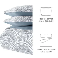 Kirkland's Home Blue Scalloped Reversible 2-Pc. Twin Quilt Set- Quilts